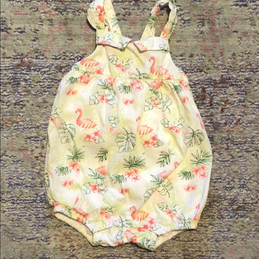 Janie and Jack flamingo romper